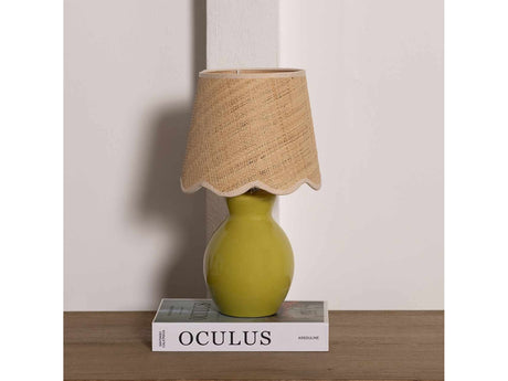 Salgareda Olive Rattan Table Lamp - Ornate Home