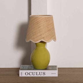 Salgareda Olive Rattan Table Lamp - Ornate Home
