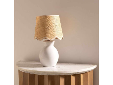 Salgareda White Ceramic Table Lamp - Ornate Home