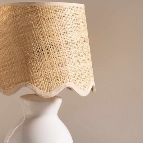 Salgareda White Ceramic Table Lamp - Ornate Home