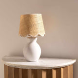 Salgareda White Ceramic Table Lamp - Ornate Home