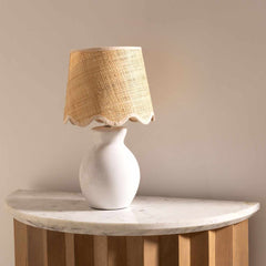 Salgareda White Ceramic Table Lamp - Ornate Home