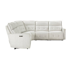Salida White 5-Piece Modular Power Reclining Sectional - Ornate Home