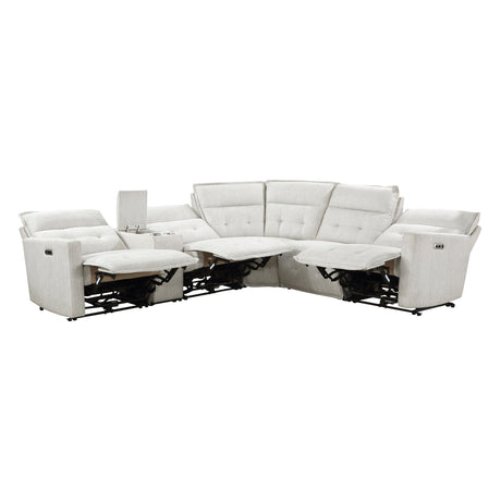 Salida White 6-Piece Modular Power Reclining Sectional - Ornate Home