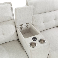Salida White 6-Piece Modular Power Reclining Sectional - Ornate Home
