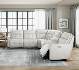 Salida White 6-Piece Modular Power Reclining Sectional - Ornate Home