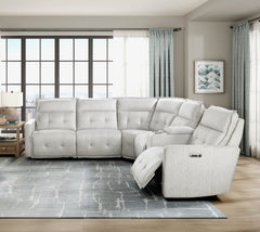Salida White 6-Piece Modular Power Reclining Sectional - Ornate Home