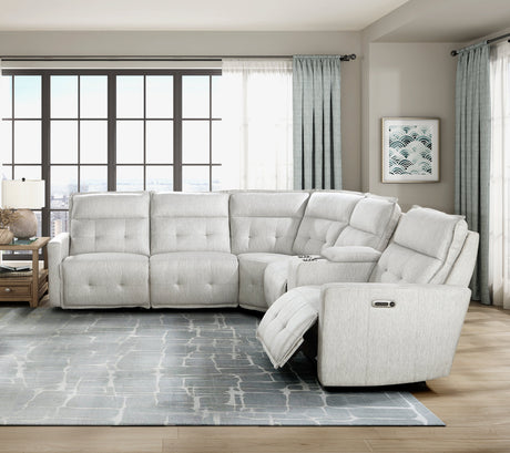 Salida White 6-Piece Modular Power Reclining Sectional - Ornate Home