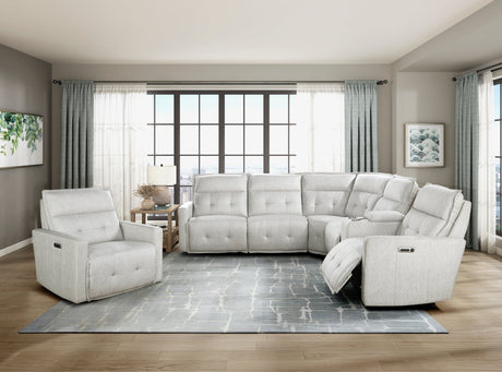 Salida White 6-Piece Modular Power Reclining Sectional - Ornate Home