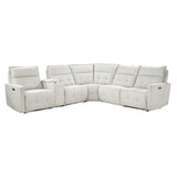 Salida White 6-Piece Modular Power Reclining Sectional - Ornate Home
