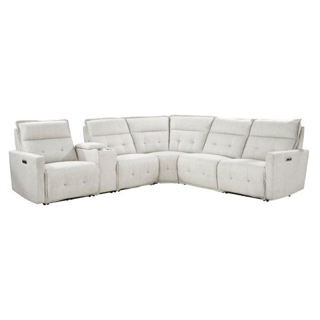 Salida White 6-Piece Modular Power Reclining Sectional - Ornate Home
