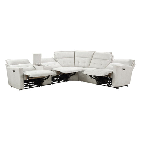 Salida White 6-Piece Modular Power Reclining Sectional - Ornate Home