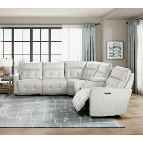 Salida White 6-Piece Modular Power Reclining Sectional - Ornate Home