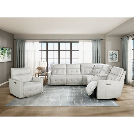 Salida White 6-Piece Modular Power Reclining Sectional - Ornate Home