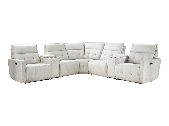 Salida White 7-Piece Modular Power Reclining Sectional - Ornate Home
