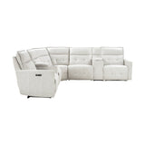 Salida White 7-Piece Modular Power Reclining Sectional - Ornate Home