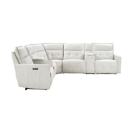 Salida White 7-Piece Modular Power Reclining Sectional - Ornate Home