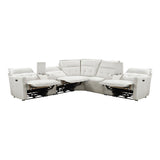 Salida White 7-Piece Modular Power Reclining Sectional - Ornate Home