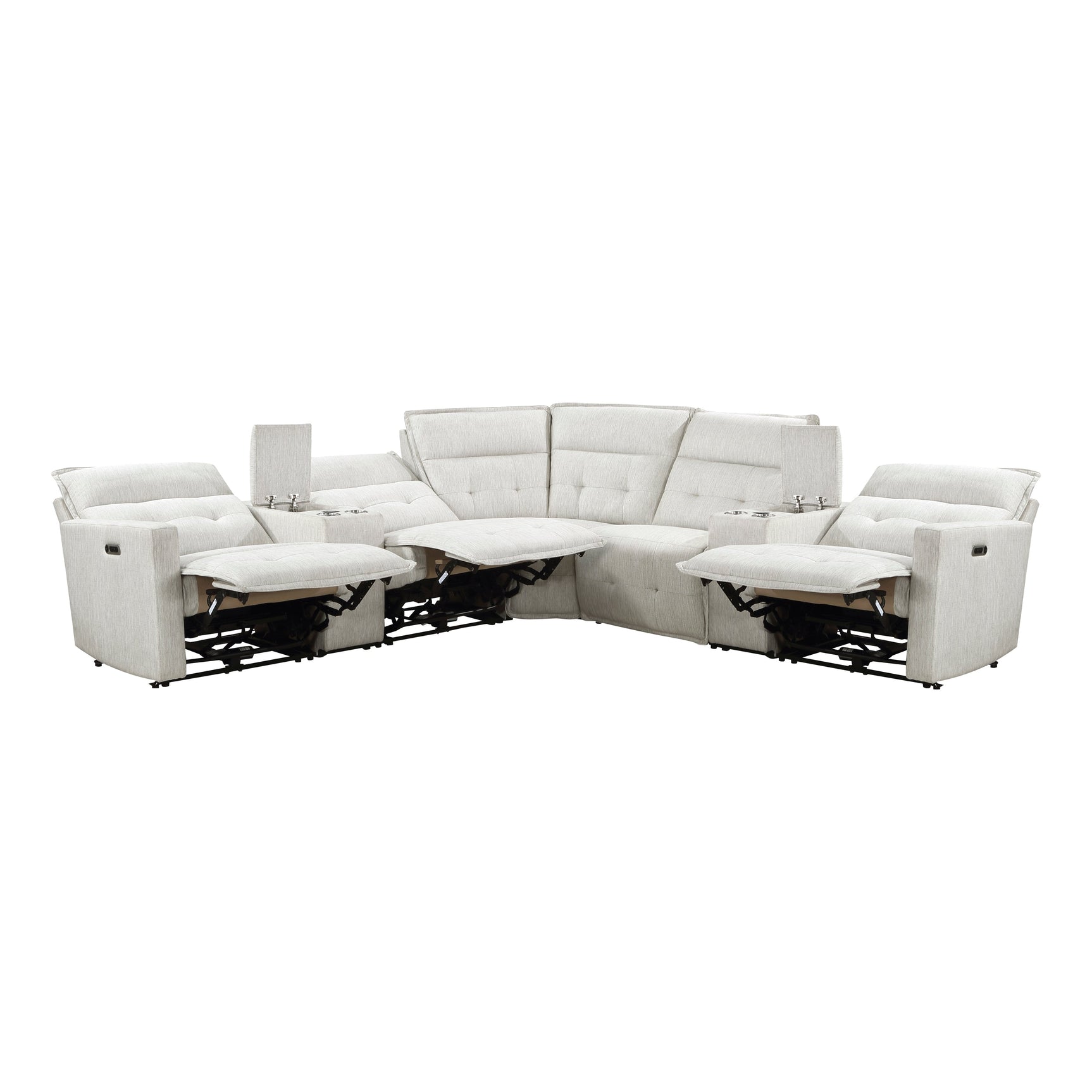 Salida White 7-Piece Modular Power Reclining Sectional - Ornate Home