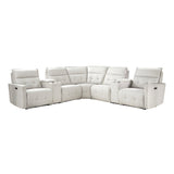 Salida White 7-Piece Modular Power Reclining Sectional - Ornate Home