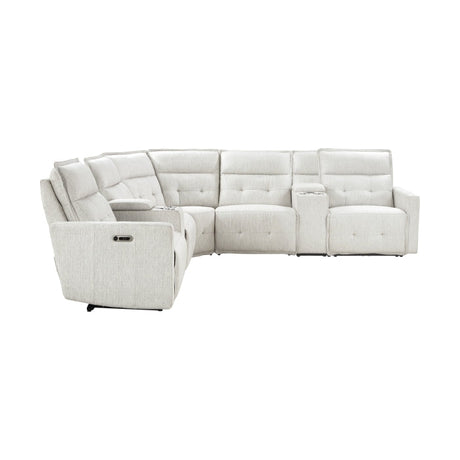 Salida White 7-Piece Modular Power Reclining Sectional - Ornate Home