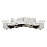 Salida White 7-Piece Modular Power Reclining Sectional - Ornate Home
