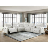 Salida White 7-Piece Modular Power Reclining Sectional - Ornate Home