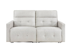 Salida White Power Double Reclining Loveseat - Ornate Home