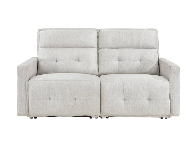 Salida White Power Double Reclining Loveseat - Ornate Home