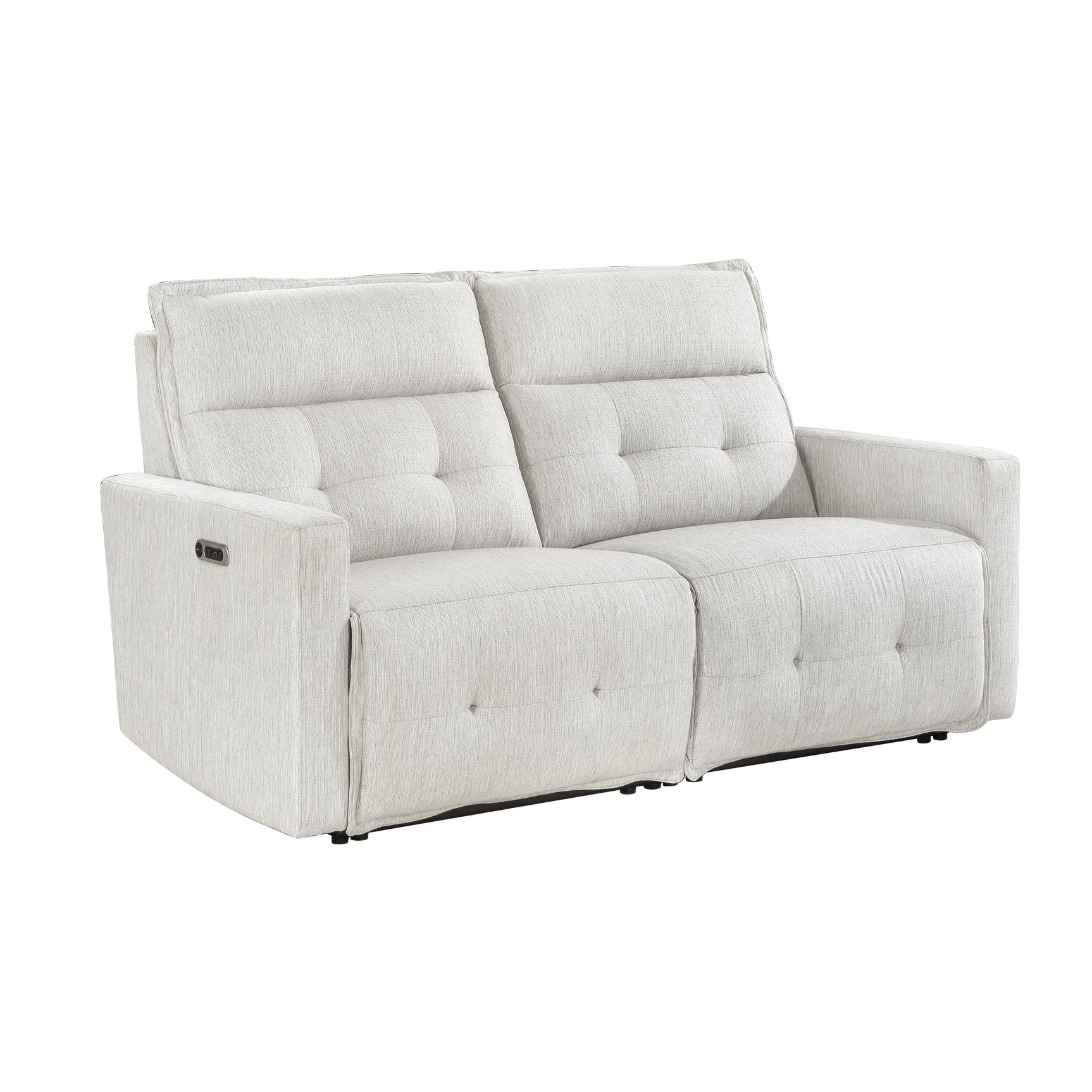 Salida White Power Double Reclining Loveseat - Ornate Home
