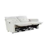 Salida White Power Double Reclining Loveseat - Ornate Home
