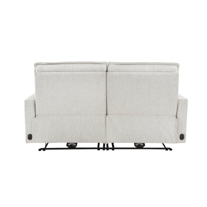 Salida White Power Double Reclining Loveseat - Ornate Home