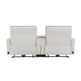 Salida White Power Double Reclining Loveseat - Ornate Home
