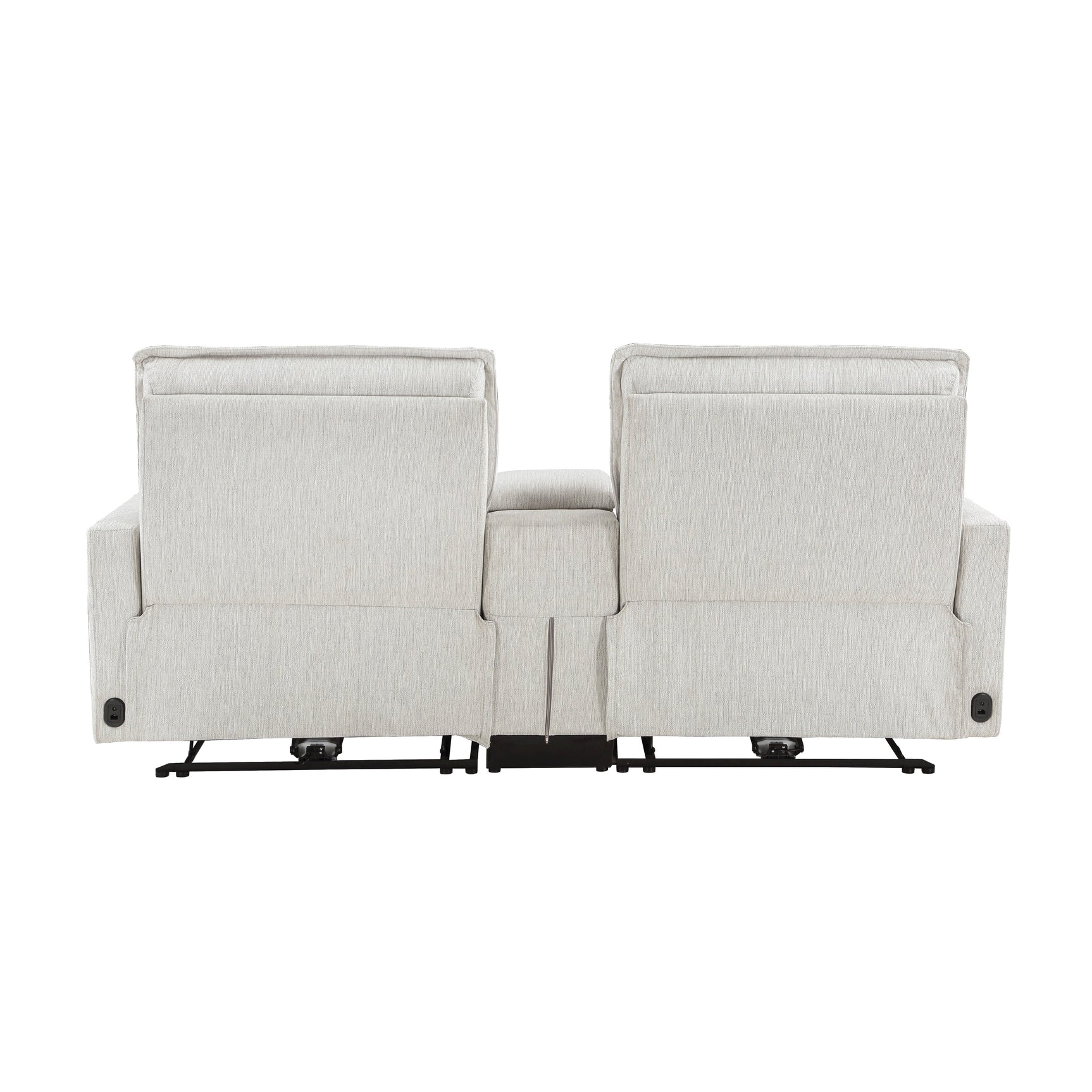 Salida White Power Double Reclining Loveseat - Ornate Home