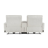 Salida White Power Double Reclining Loveseat - Ornate Home