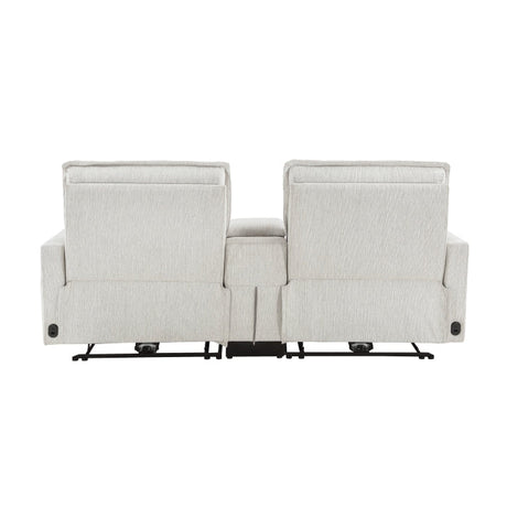 Salida White Power Double Reclining Loveseat - Ornate Home