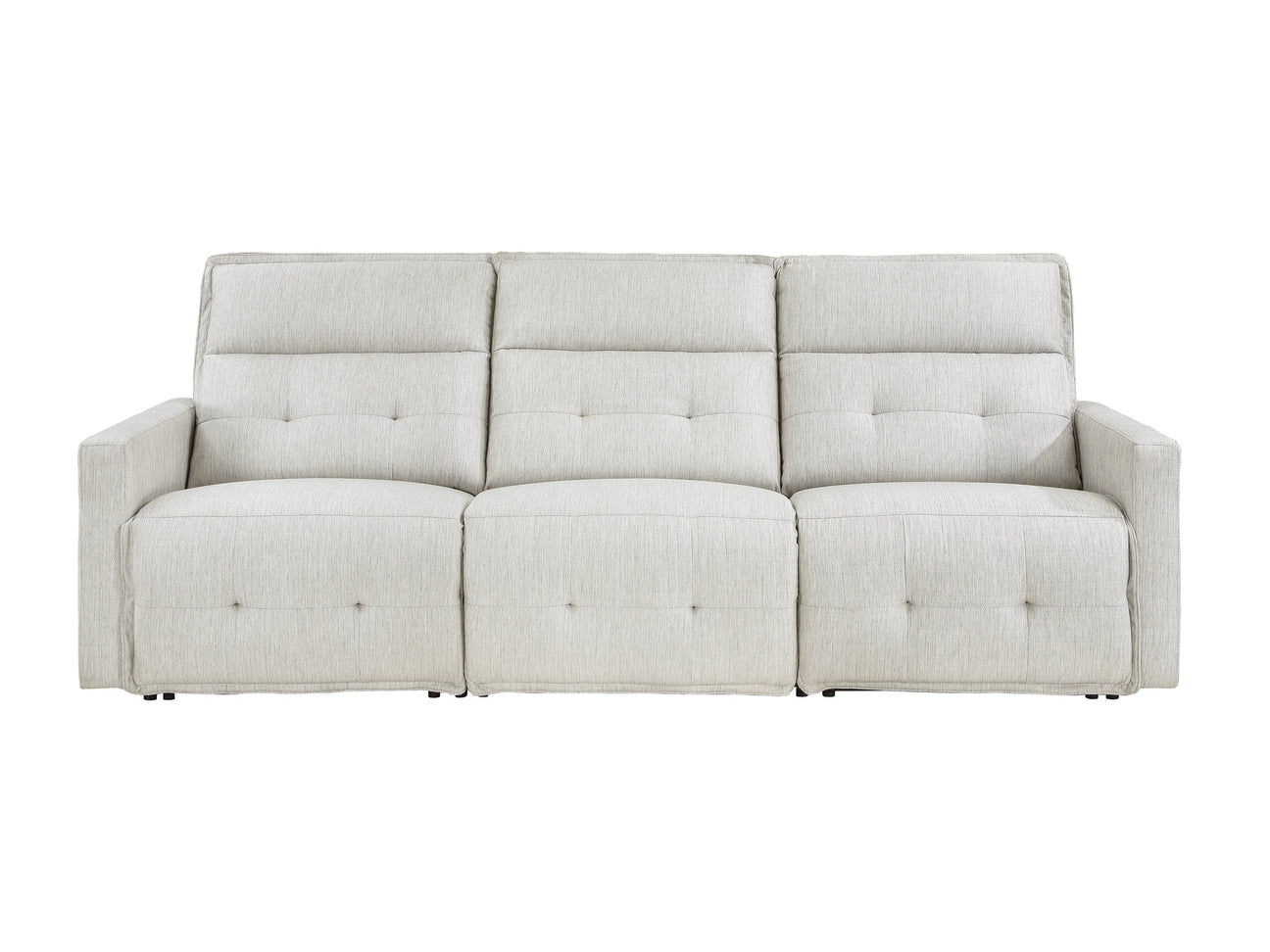 Salida White Power Double Reclining Sofa - Ornate Home
