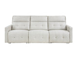 Salida White Power Double Reclining Sofa - Ornate Home