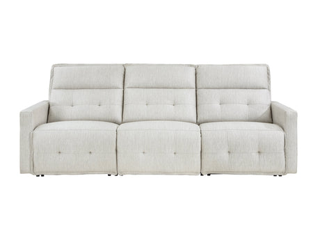 Salida White Power Double Reclining Sofa - Ornate Home
