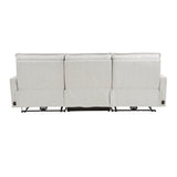Salida White Power Double Reclining Sofa - Ornate Home