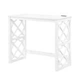 Salina White 3-Piece Pack Desks w/ Stool Set - Ornate Home