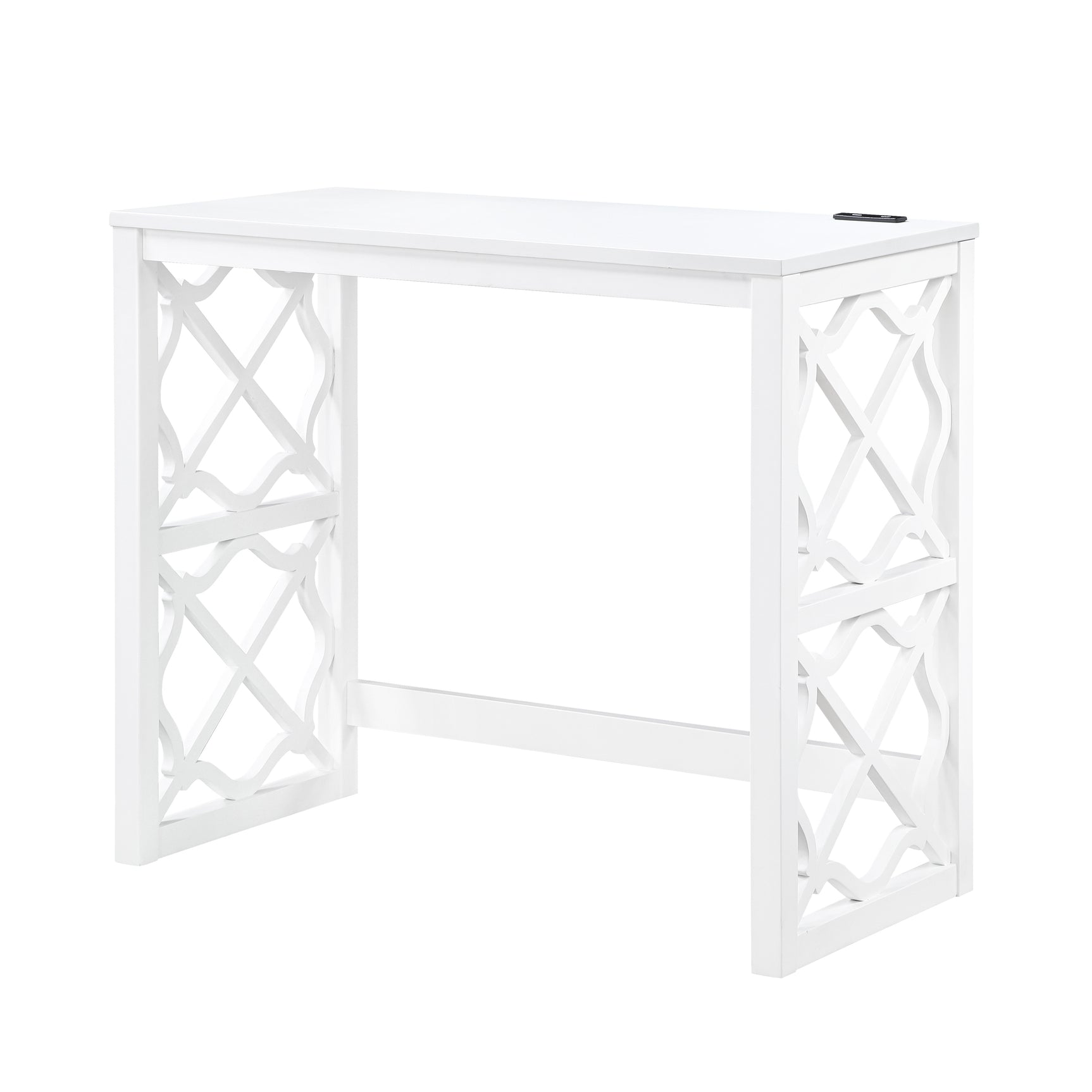 Salina White 3-Piece Pack Desks w/ Stool Set - Ornate Home