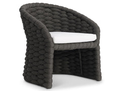 Salinas Dark Umber/White/Cream Arm Chair - Ornate Home