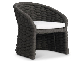 Salinas Dark Umber/White/Cream Arm Chair - Ornate Home