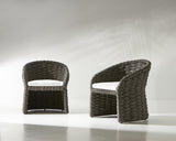 Salinas Dark Umber/White/Cream Arm Chair - Ornate Home