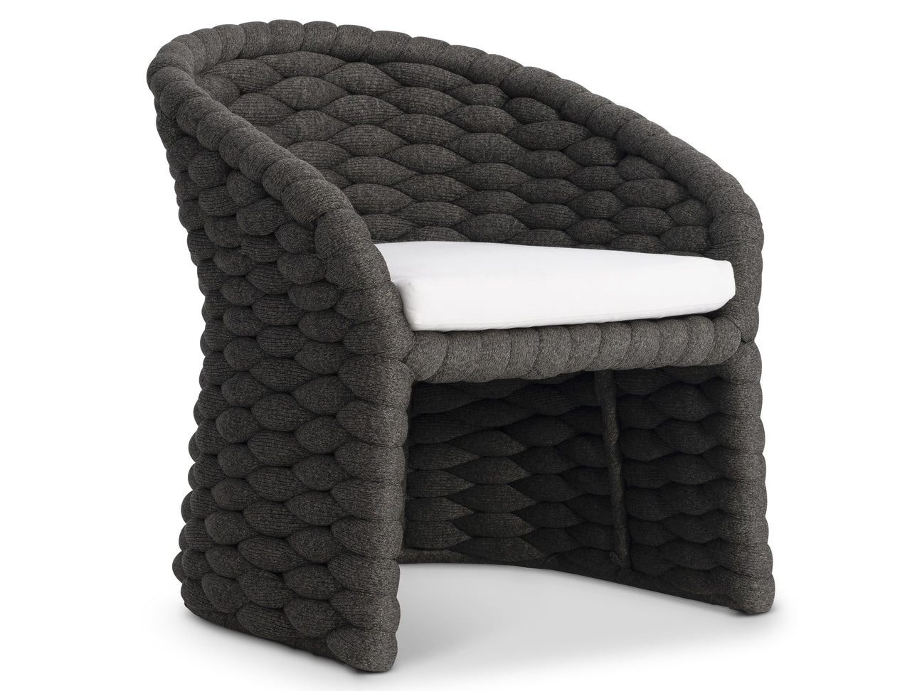 Salinas Dark Umber/White/Cream Arm Chair - Ornate Home