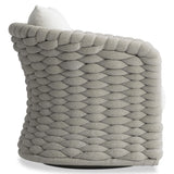 Salinas Driftwood/White/Cream Outdoor Swivel Chair - Ornate Home