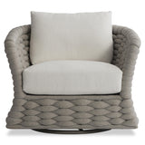 Salinas Driftwood/White/Cream Outdoor Swivel Chair - Ornate Home