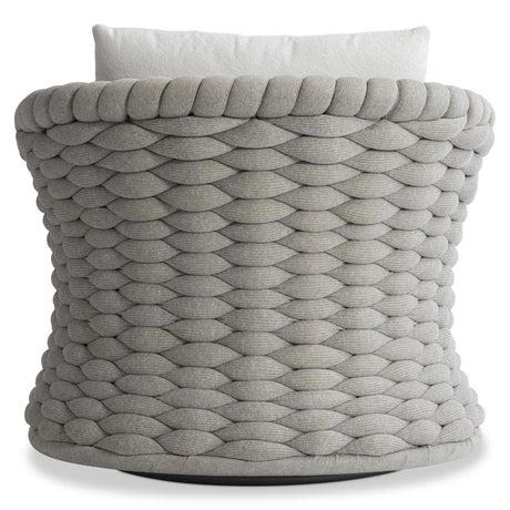 Salinas Driftwood/White/Cream Outdoor Swivel Chair - Ornate Home