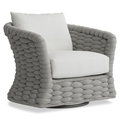 Salinas Nordic Grey Outdoor Swivel Chair - Ornate Home
